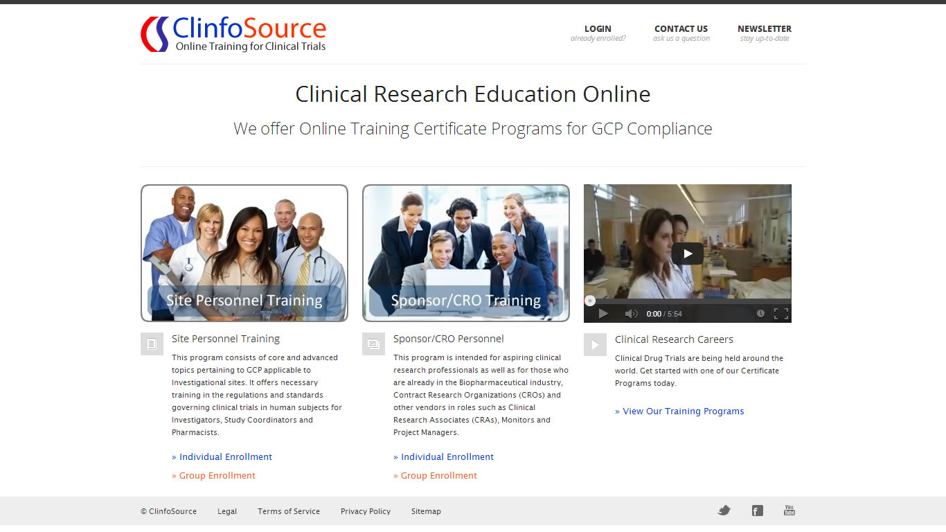 portfolio-clinfosource-v001-1366x768 ClinfoSource, Online Training for Clinical Trials