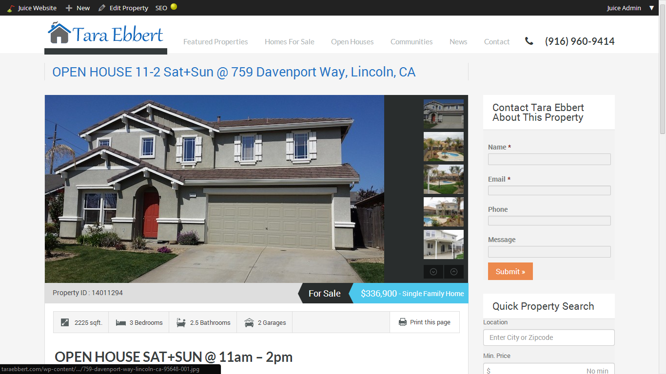 Agent Juice Property Landing Page Template